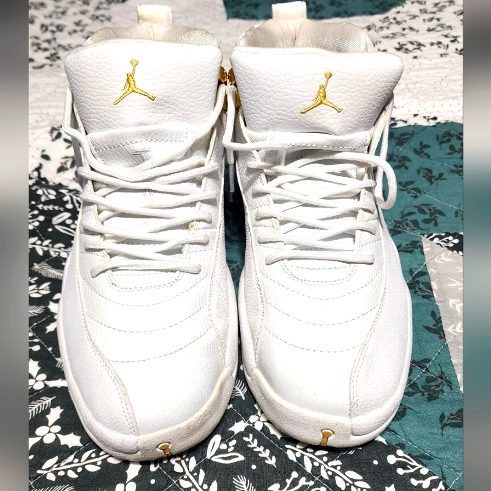 Jordan 12 Drake Ovo white and Gold